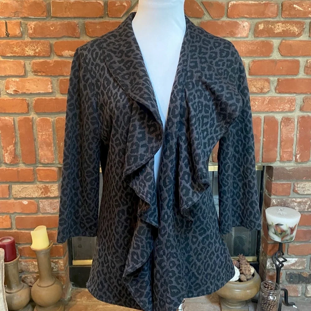 Calvin Klein Ruffle Layering Cardigan Jacket